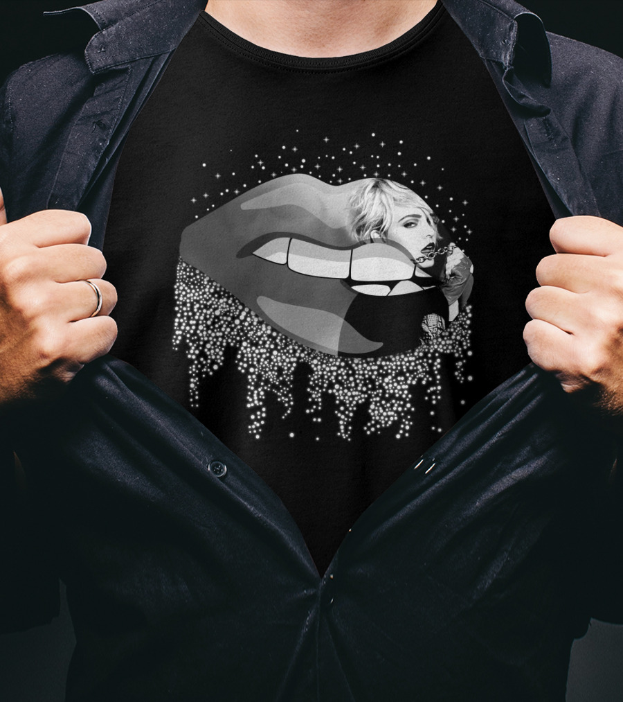 Madonna Pop Art Lips Effect T-Shirt