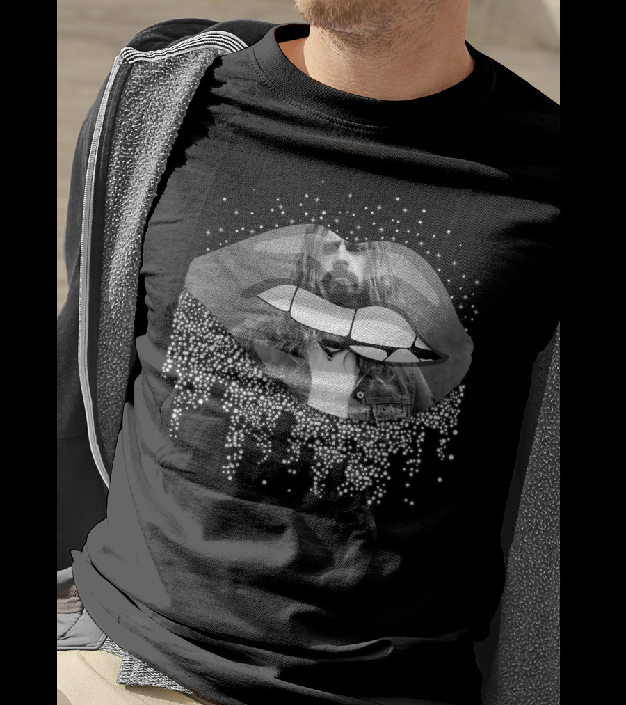 Rob Zombie Monochrome Glittering Lip T-Shirt
