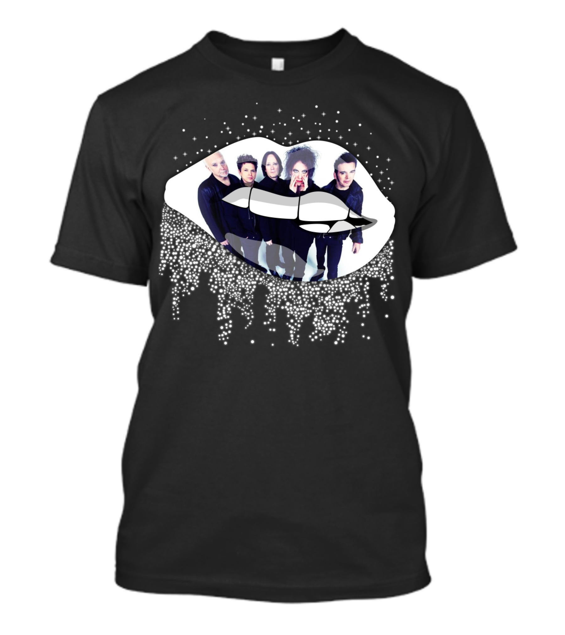 The Cure Band Members Inside Glittering Lips T-Shirt