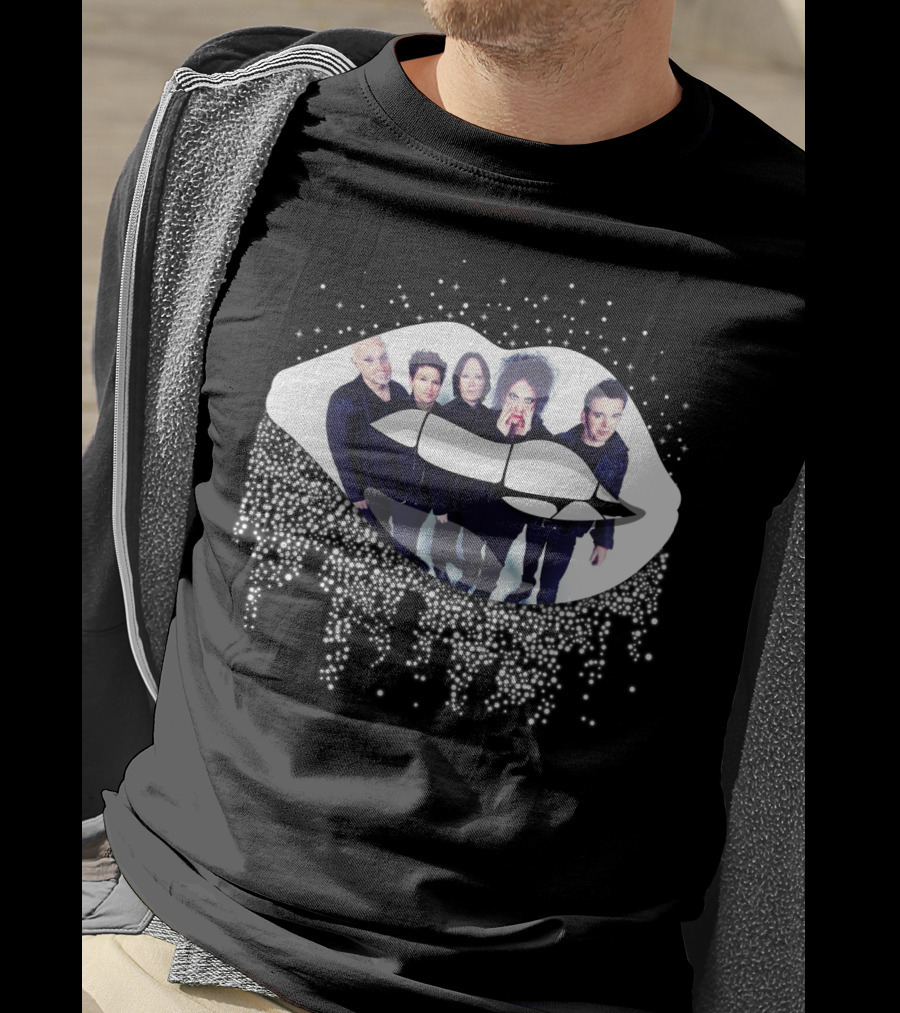 The Cure Band Members Inside Glittering Lips T-Shirt