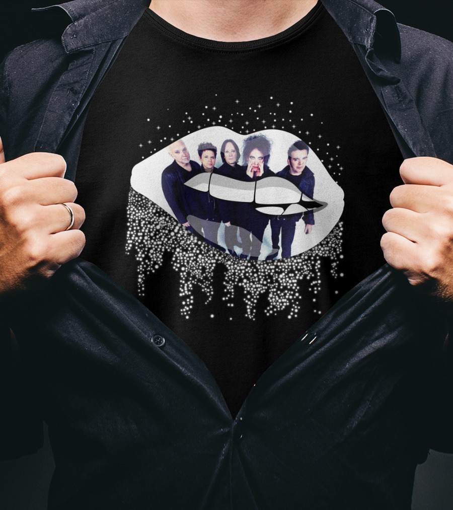 The Cure Band Members Inside Glittering Lips T-Shirt