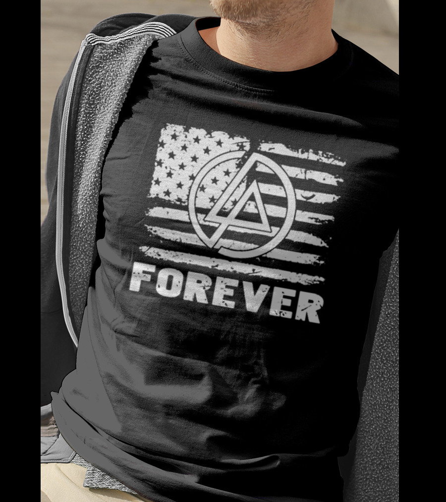 Linkin Park Forever American Flag Lp T-Shirt