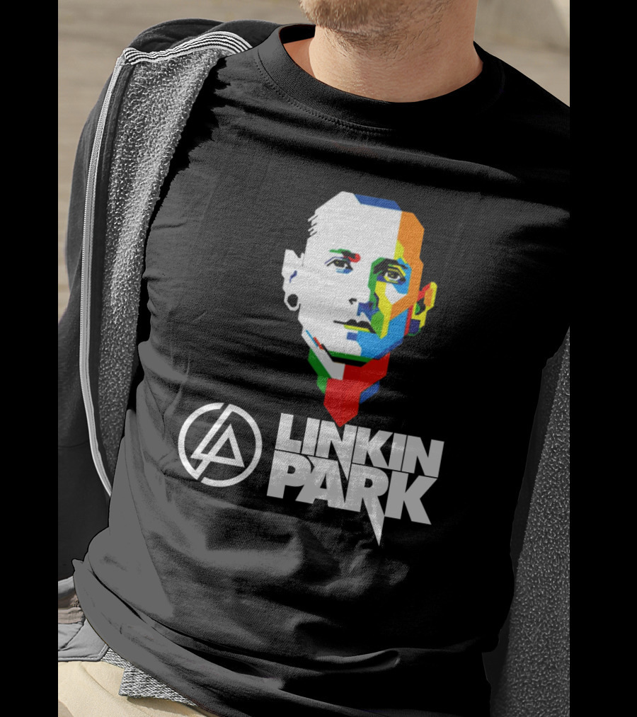 Linkin Park Colorful Face Logo And Iconic T-Shirt
