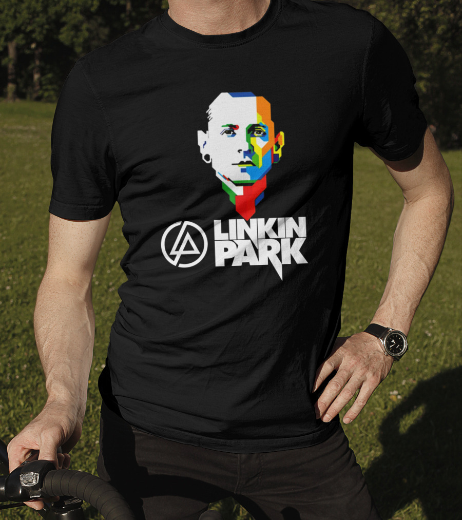 Linkin Park Colorful Face Logo And Iconic T-Shirt
