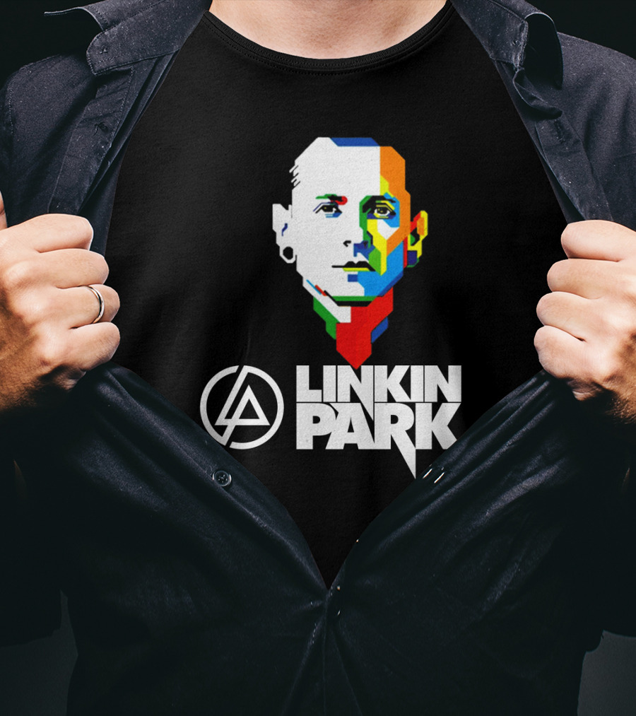 Linkin Park Colorful Face Logo And Iconic T-Shirt
