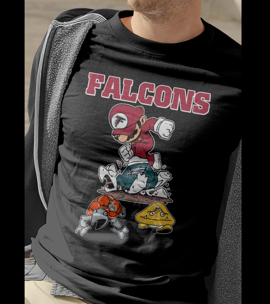 Falcons Mario Style Football Rivalry T-Shirt
