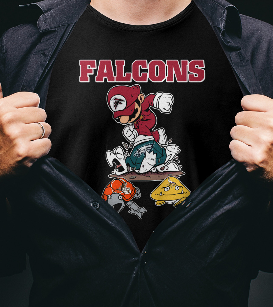 Falcons Mario Style Football Rivalry T-Shirt