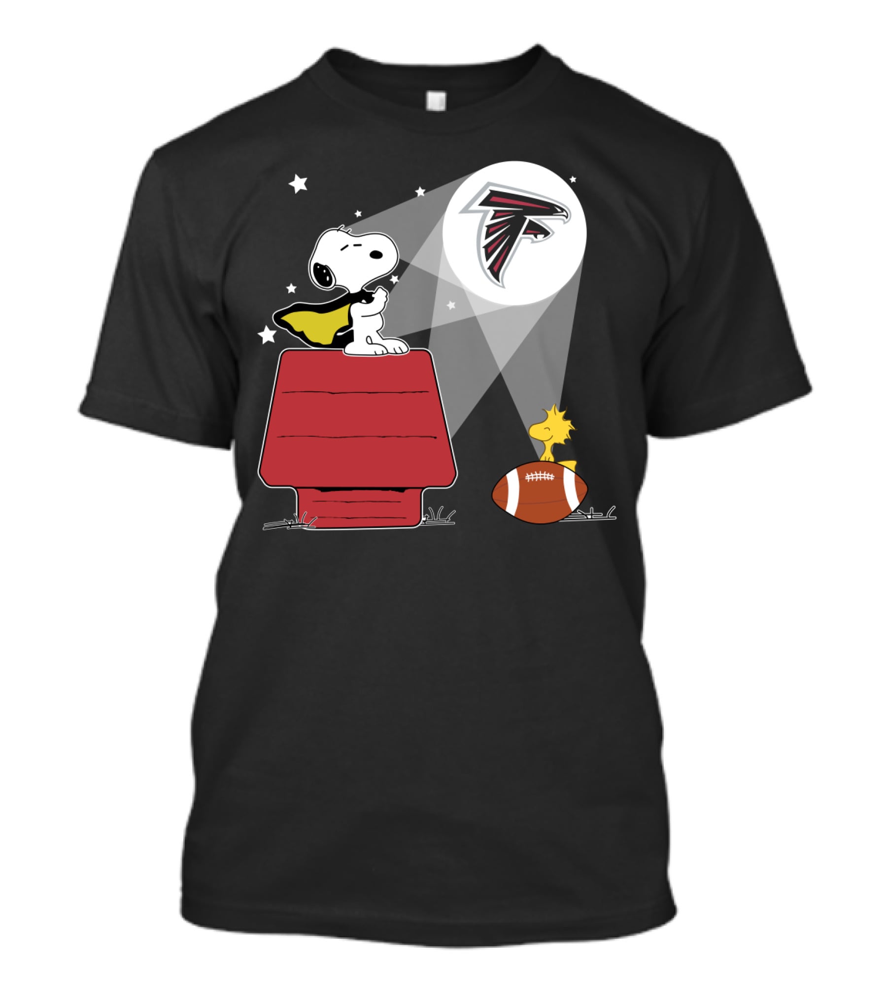 Atlanta Falcons Snoopy Woodstock Football Moonlight T-Shirt