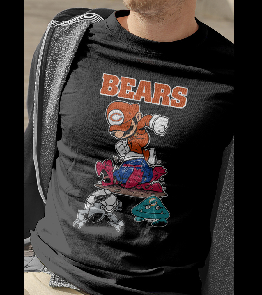 Bears Chicago Football Gamer Crossover T-Shirt