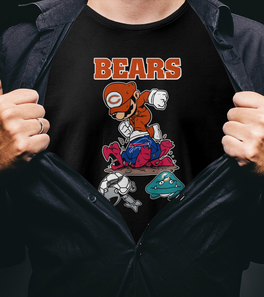 Bears Chicago Football Gamer Crossover T-Shirt
