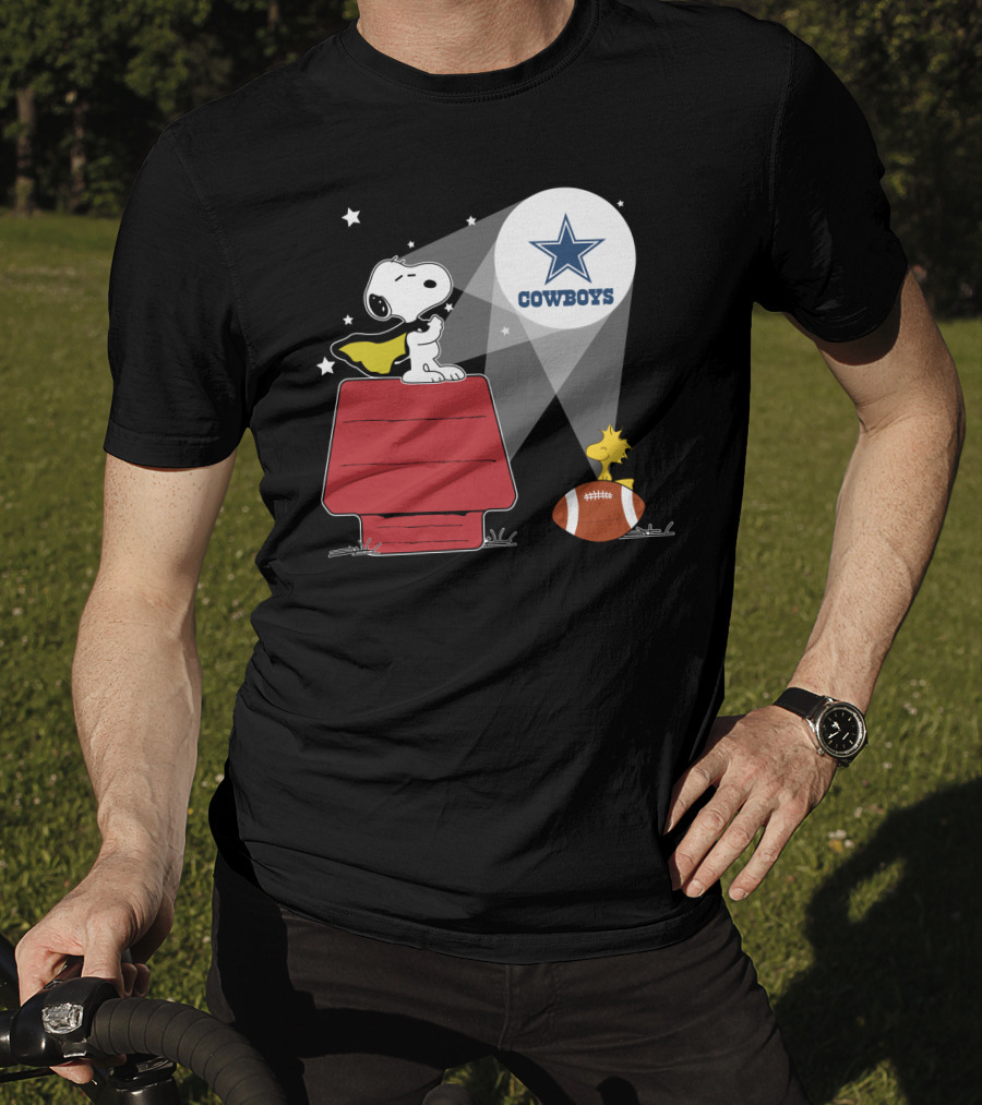 Snoopy And Woodstock Dallas Cowboys Star Symbol T-Shirt