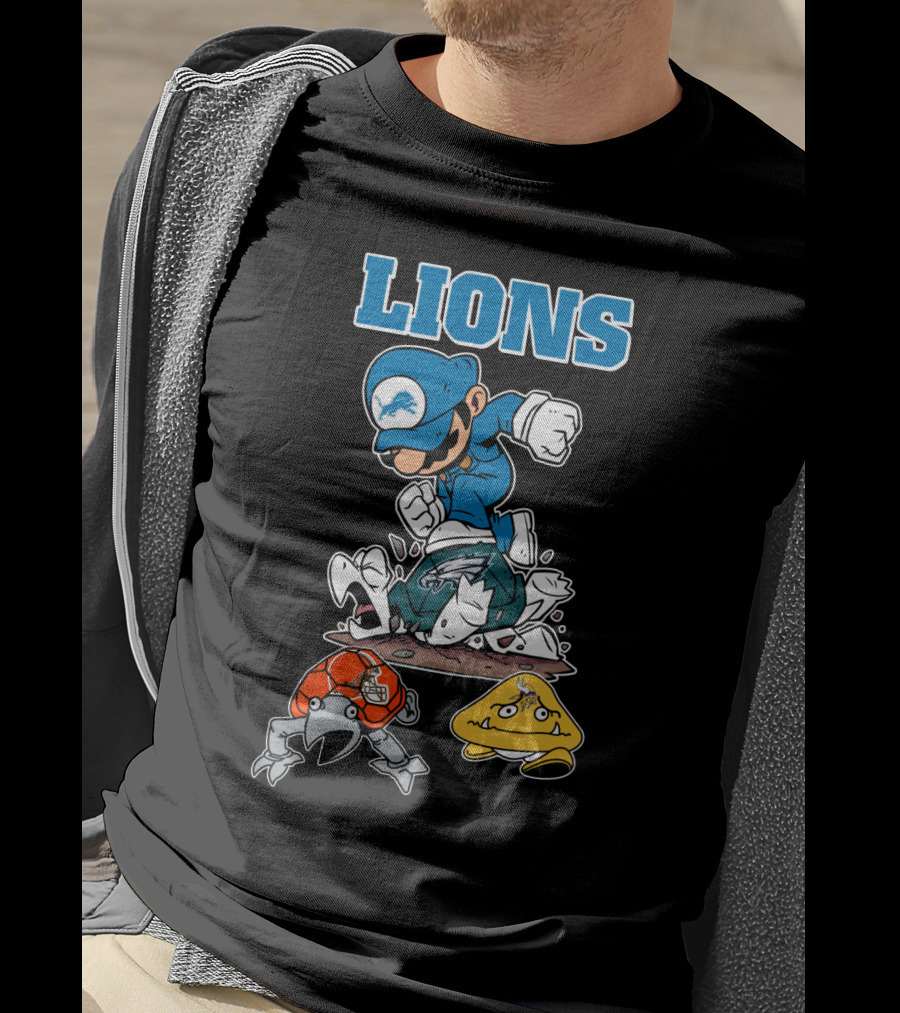 Lions Detroit Football Character Adventure T-Shirt
