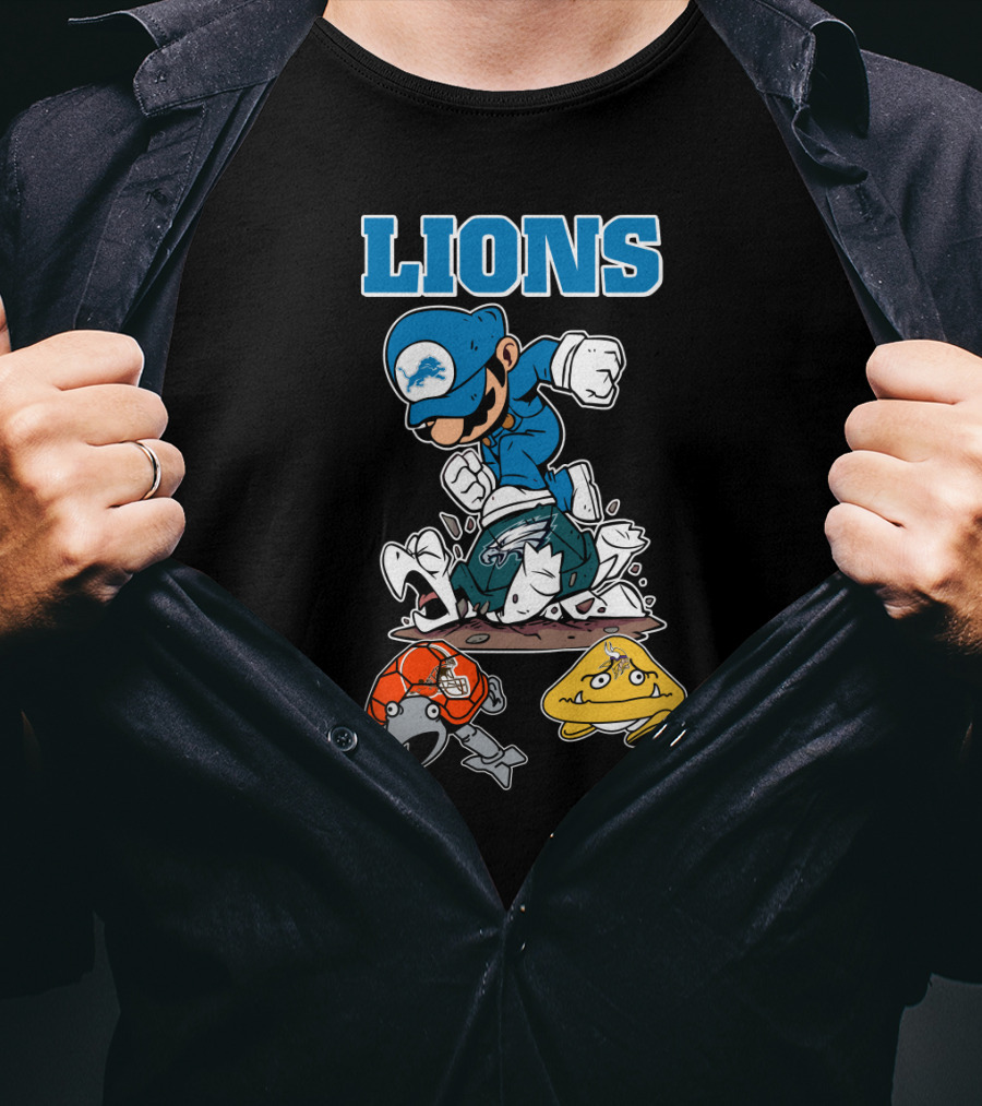 Lions Detroit Football Character Adventure T-Shirt