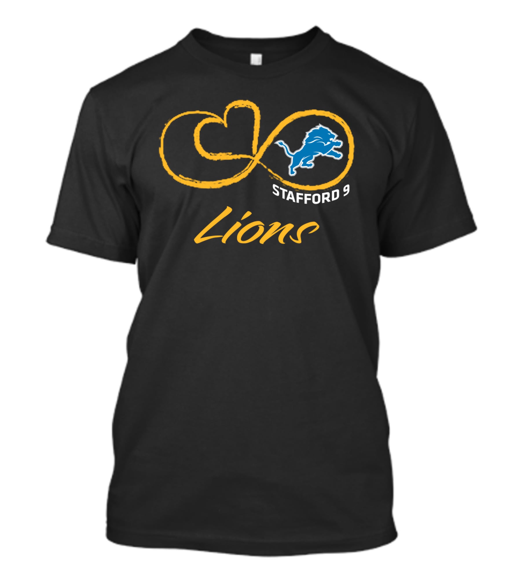 Lions Stafford 9 Infinity Symbol With Detroit Lions T-Shirt