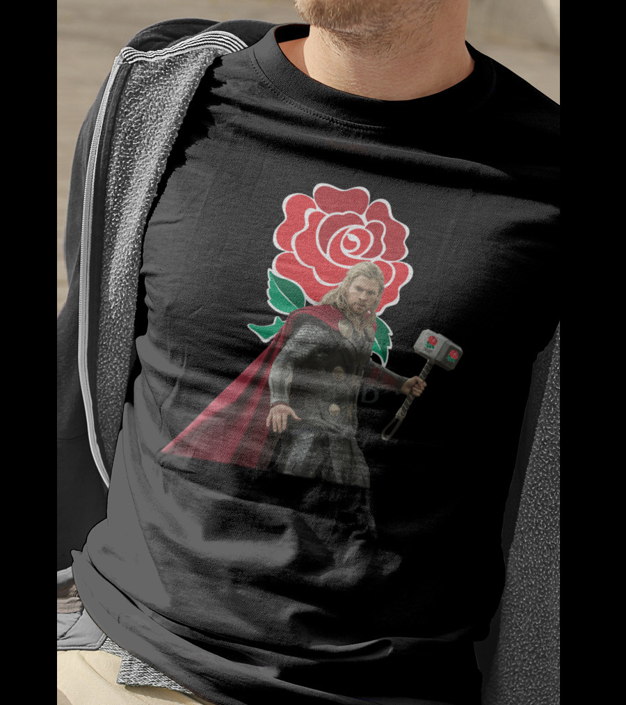 England Rugby Rfu Mighty Thor Red Rose T-Shirt