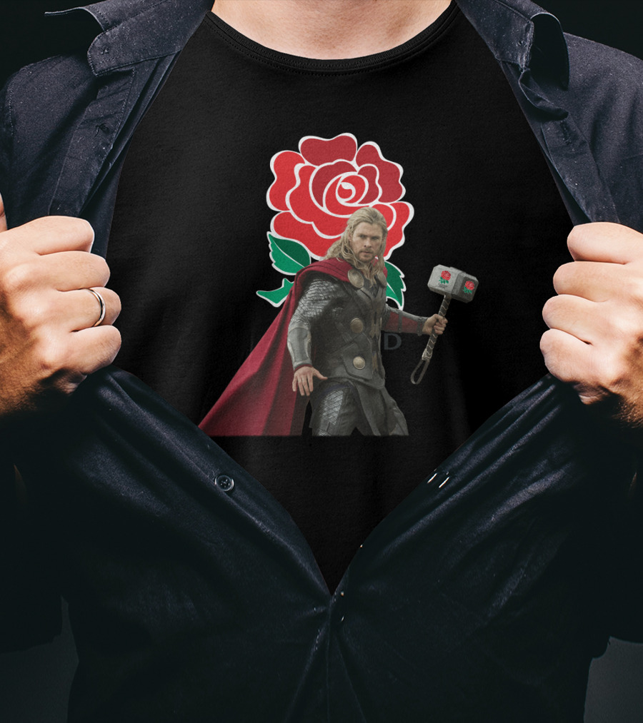 England Rugby Rfu Mighty Thor Red Rose T-Shirt