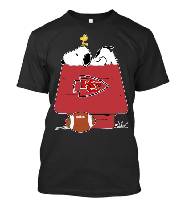 Kansas City Chiefs Kc Snoopy Doghouse Football T-Shirt