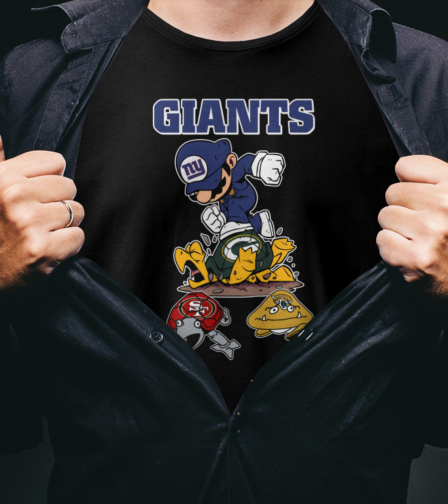 New York Giants Mario Style Packers 49ers Eagles T-Shirt