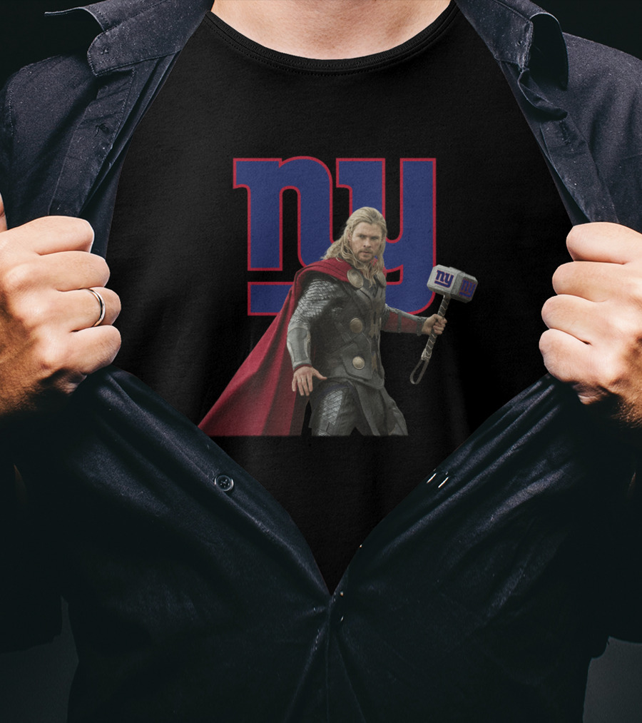 Ny New York Giants Thor Hammer T-Shirt