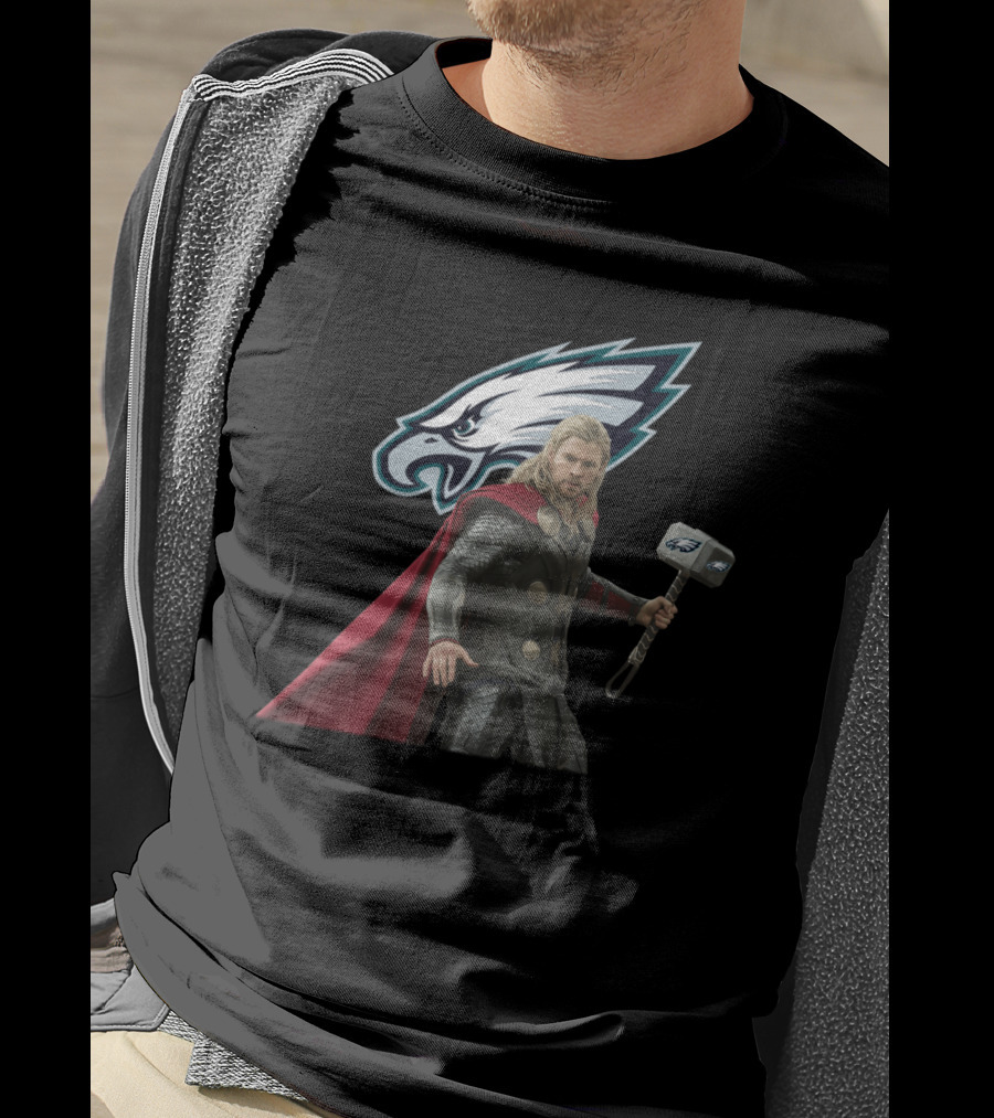 Philadelphia Eagles Thor Hammer Crossover T-Shirt
