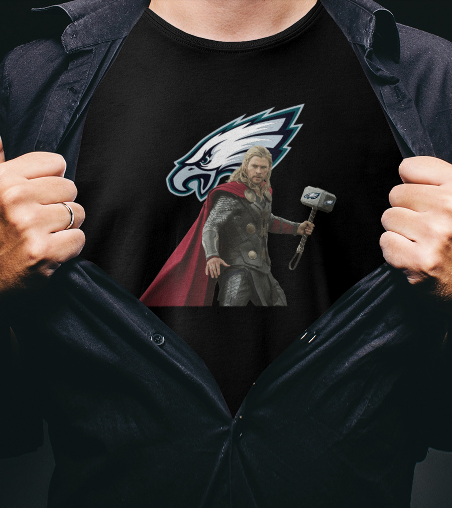Philadelphia Eagles Thor Hammer Crossover T-Shirt