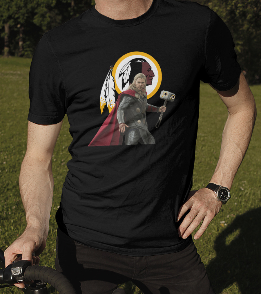 Washington Redskins Thor Mjolnir Crossover T-Shirt