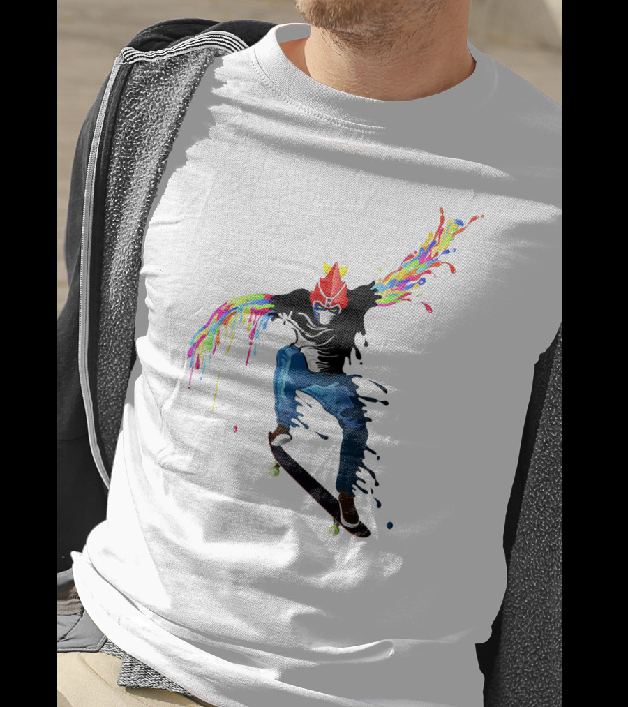 Voltes V Skater Color Splash Jump T-Shirt