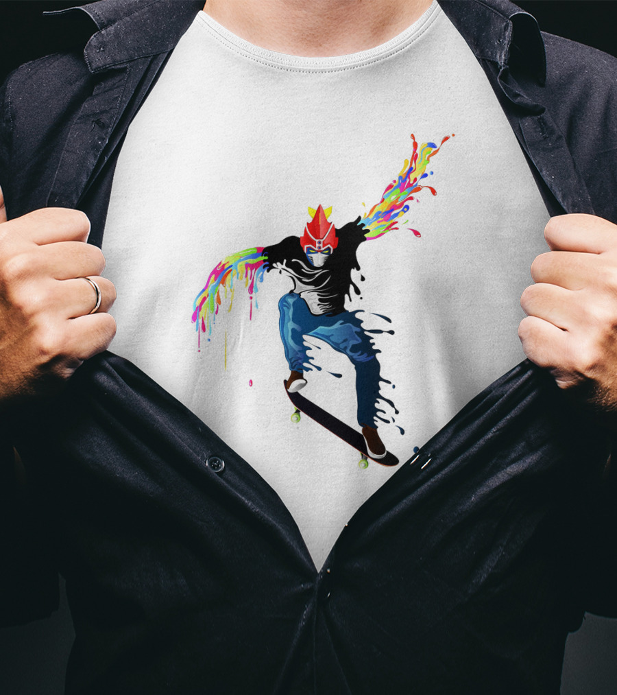 Voltes V Skater Color Splash Jump T-Shirt