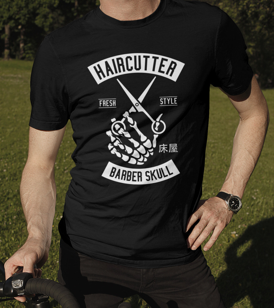 Haircutter Barber Skull Fresh T-Shirt