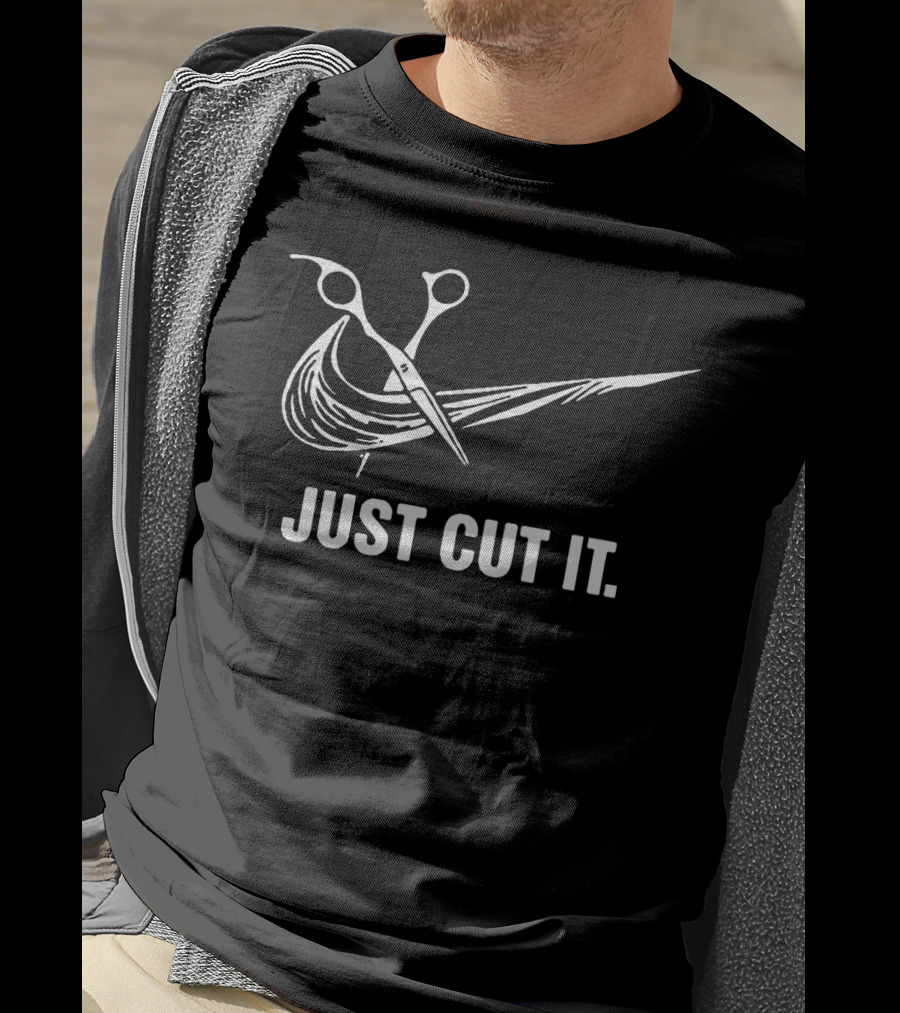 Just Cut It Hairstylist Scissors Swoosh T-Shirt