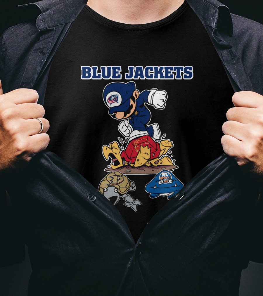 Blue Jackets Columbus Hockey Rivalry Playoff Cartoon Victory T-Shirt