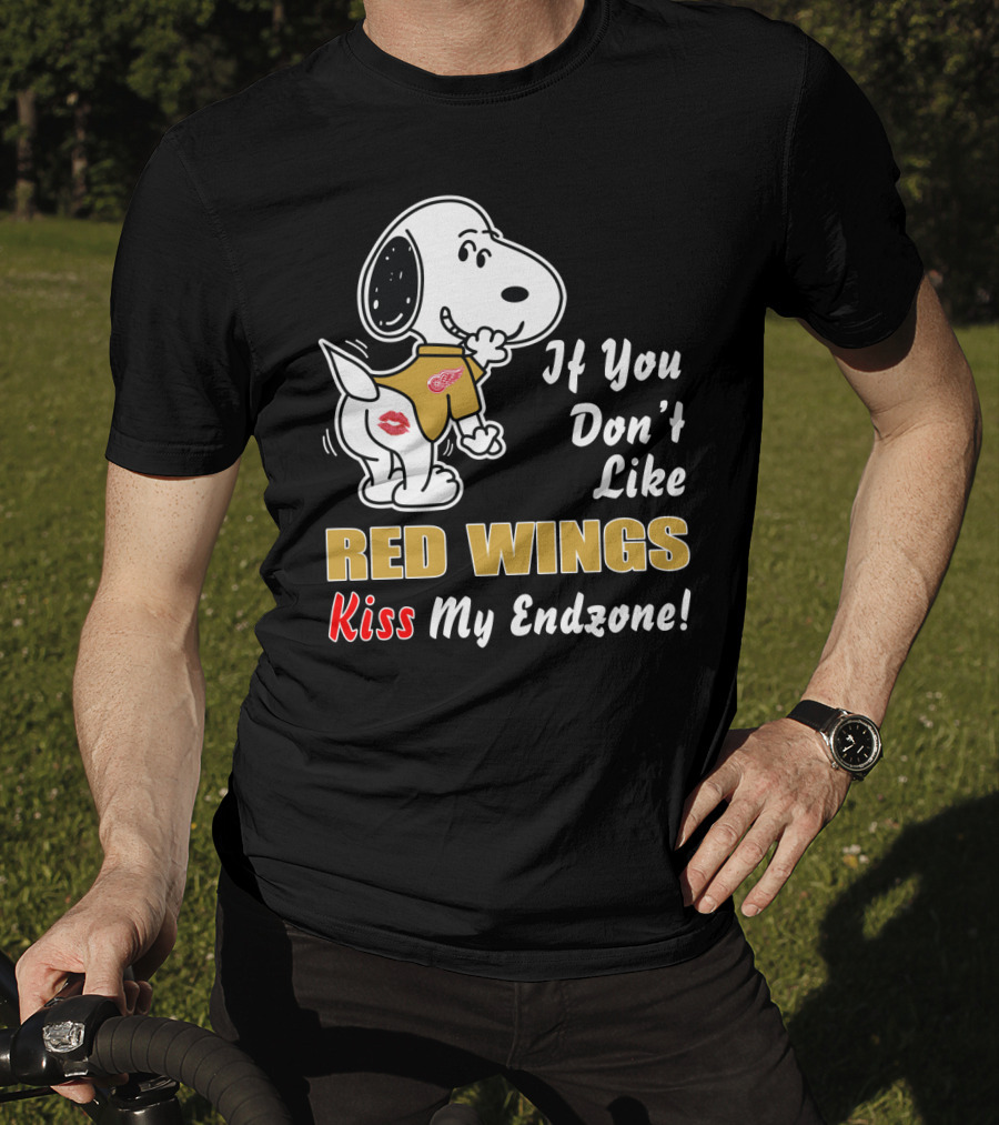 If You Don't Like Red Wings Kiss My Endzone T-Shirt
