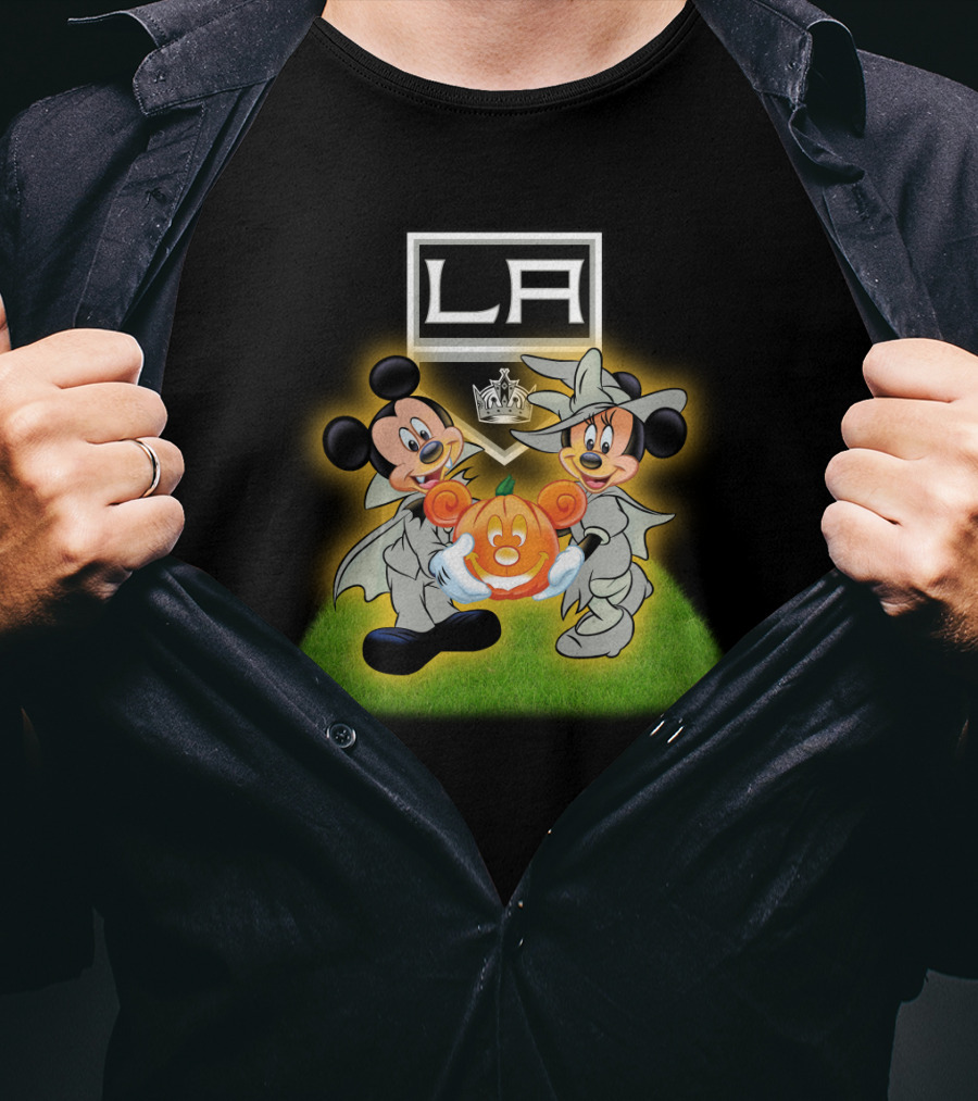 La Kings Halloween Mickey Mouse Pumpkin Celebration T-Shirt
