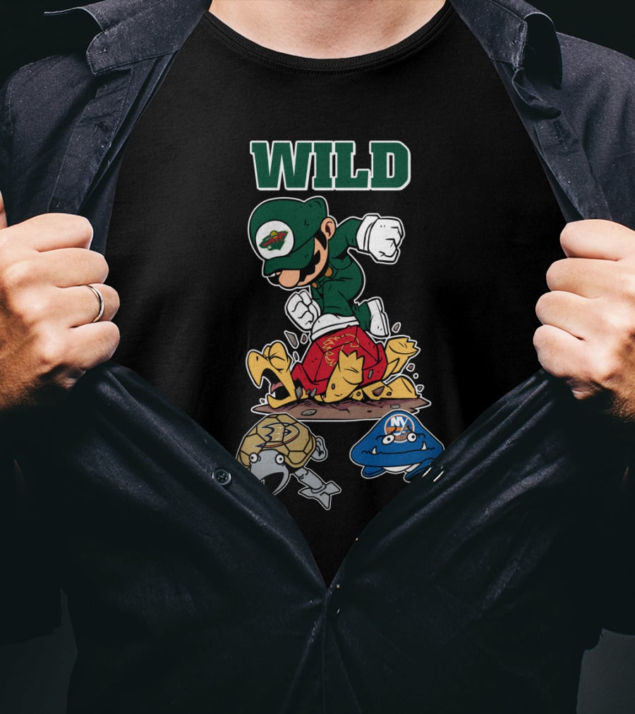 Wild Minnesota Wild Parody With Cartoon Characters And Sports Team T-Shirt