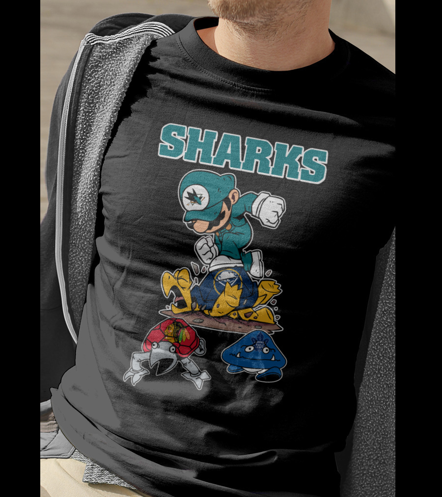 San Jose Sharks Character Crossover With Hockey Inspired Elements T-Shirt