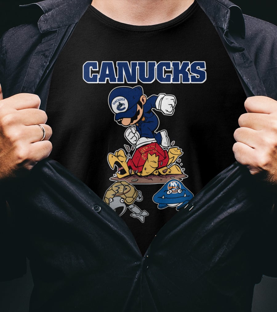 Vancouver Canucks Mario Style Hockey Rival Matchup T-Shirt