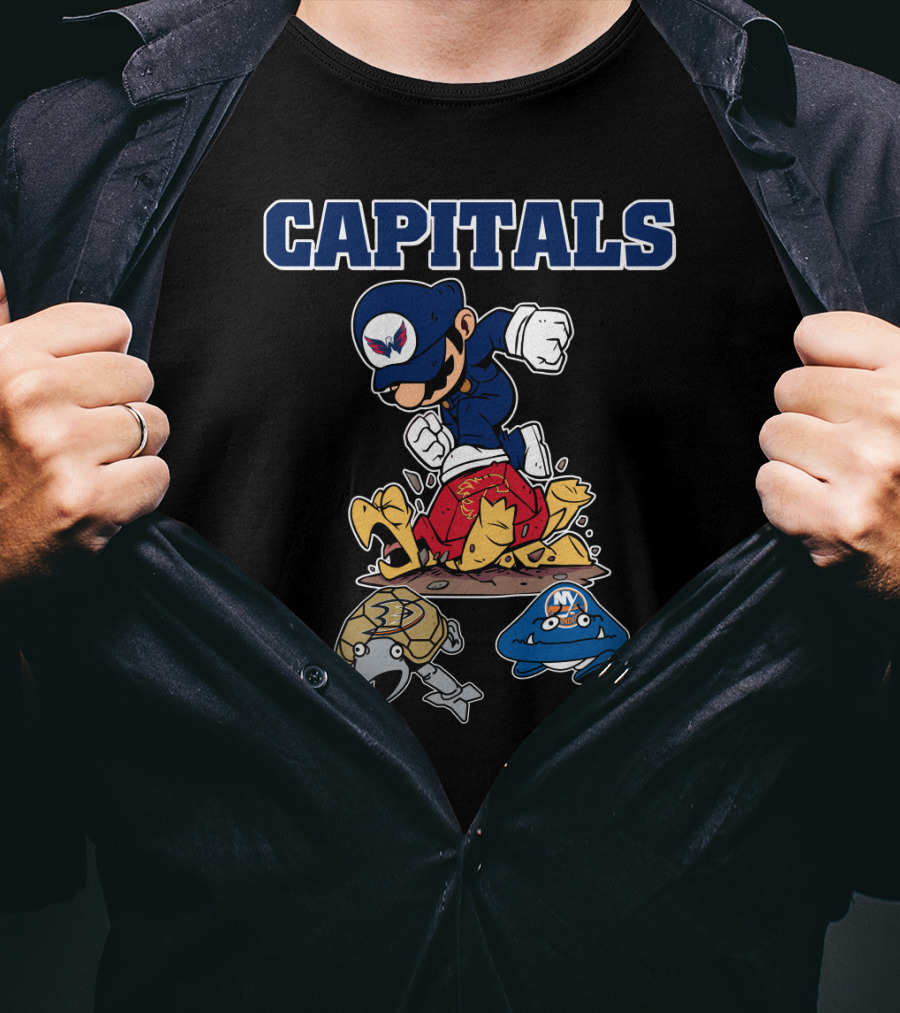 Capitals Washington Hockey Rivalry Cartoon Characters T-Shirt