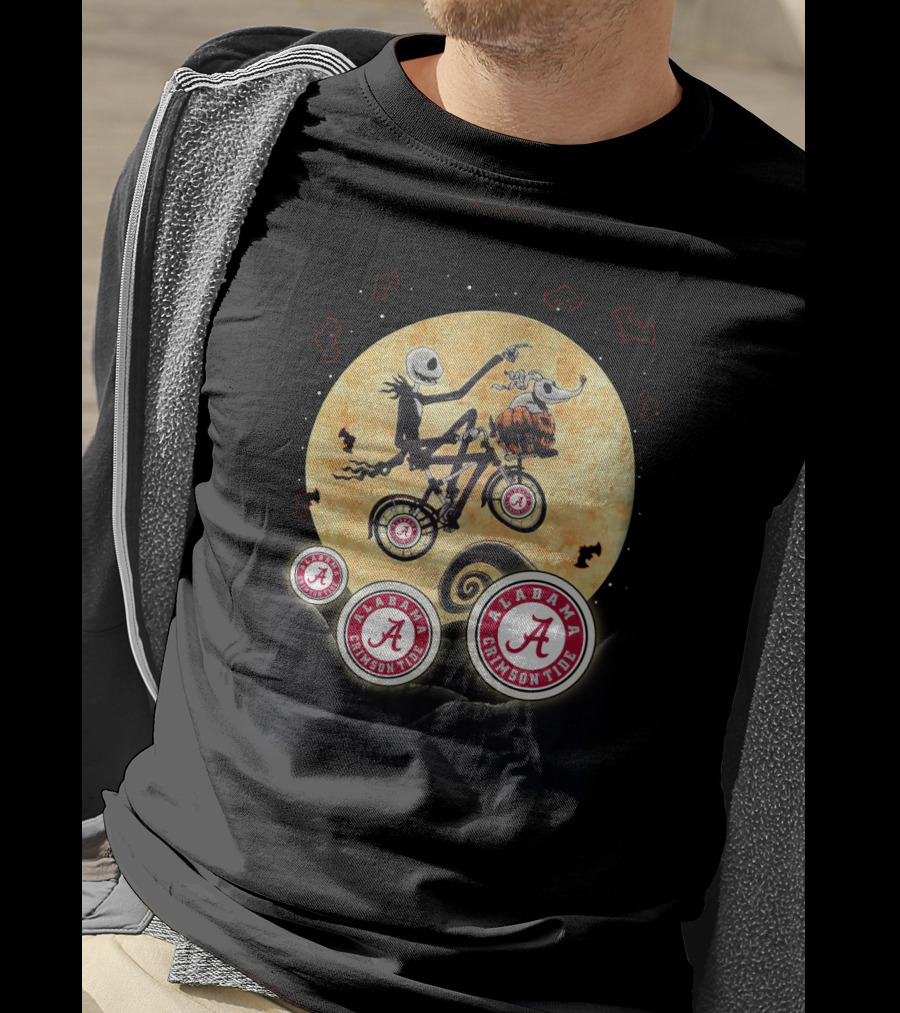 Halloween Alabama Crimson Tide Football Nightmare Theme T-Shirt