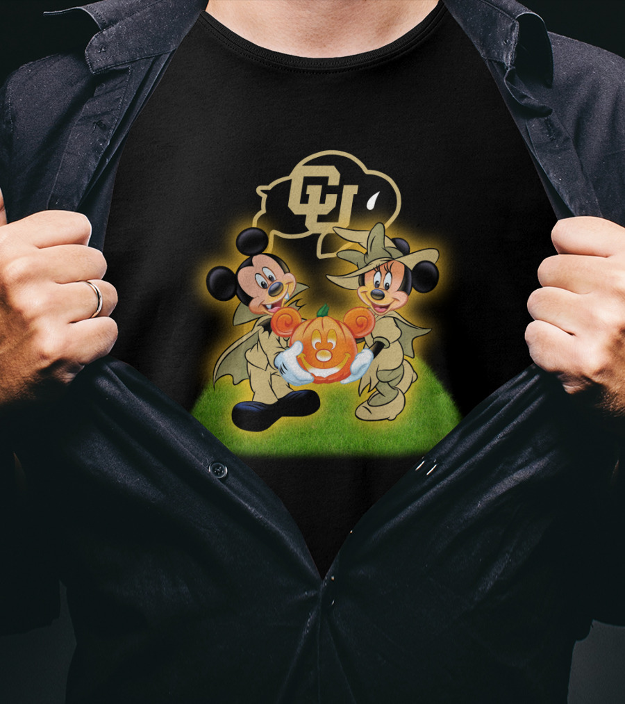 Halloween Mickey Minnie Colorado Buffaloes Football Cu T-Shirt