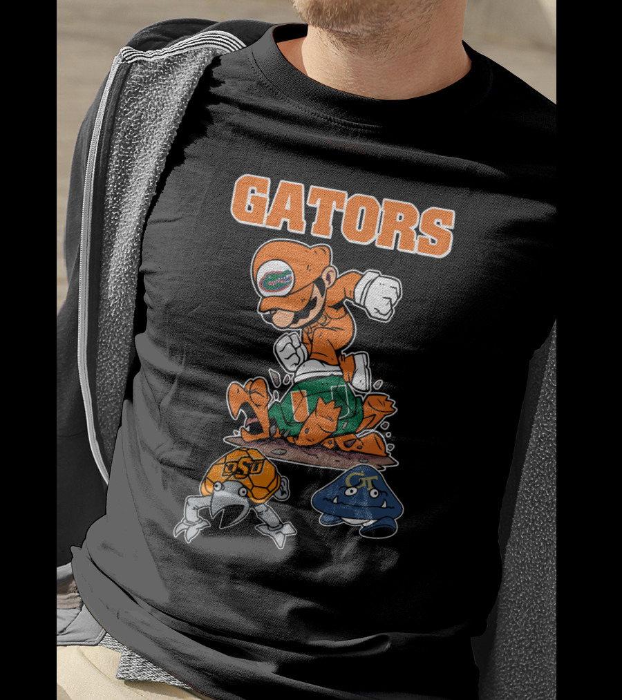 Florida Gators Halloween Football Rivalry Super Mario T-Shirt