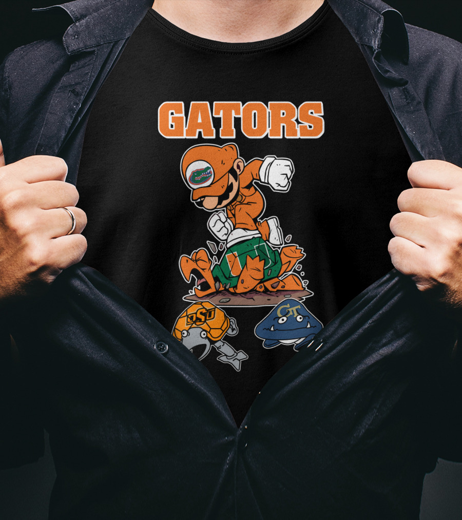 Florida Gators Halloween Football Rivalry Super Mario T-Shirt