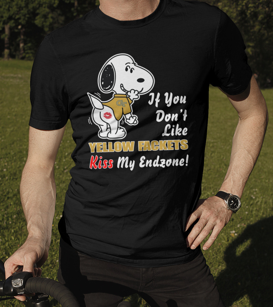If You Don’t Like Yellow Jackets Kiss My Endzone Georgia Gt Football T-Shirt