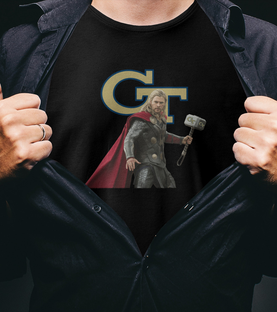 Gt Thor With Hammer And Cape T-Shirt