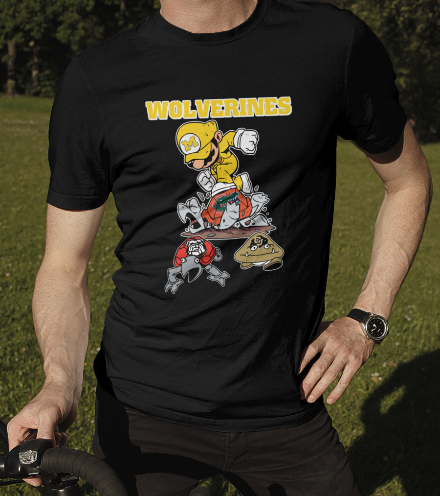 Wolverines Michigan Football Parody With M Character And Opponents T-Shirt