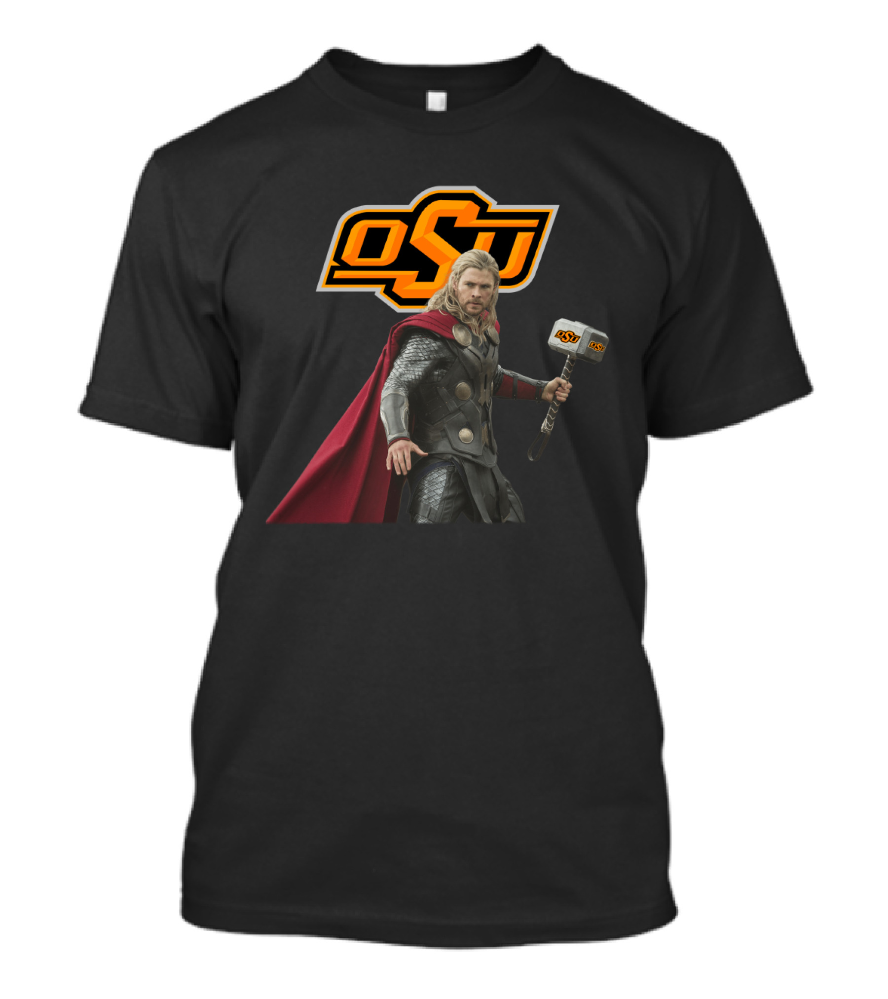 Oklahoma State Football Osu Thor Crossover With Hammer T-Shirt