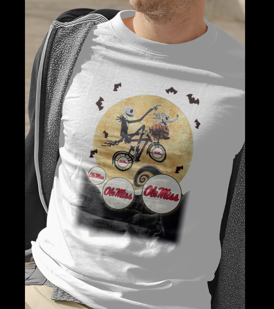 Ole Miss Halloween Football Nightmare Bicycle Ride T-Shirt