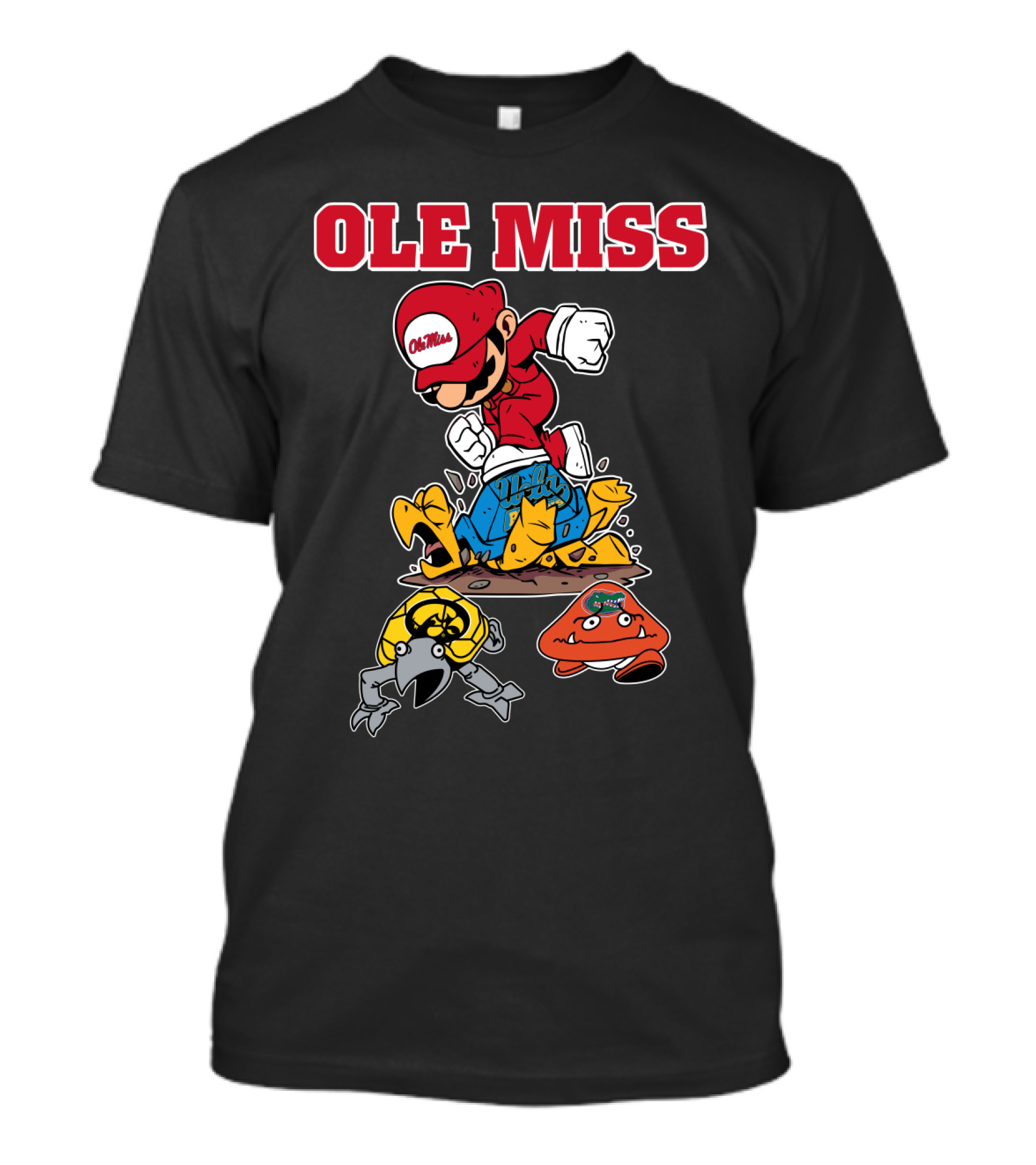 Ole Miss Football Mascots Collision With Inspired Characters T-Shirt