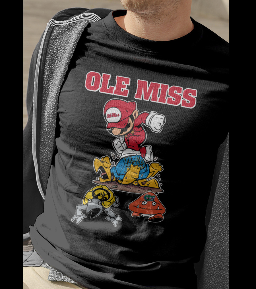 Ole Miss Football Mascots Collision With Inspired Characters T-Shirt