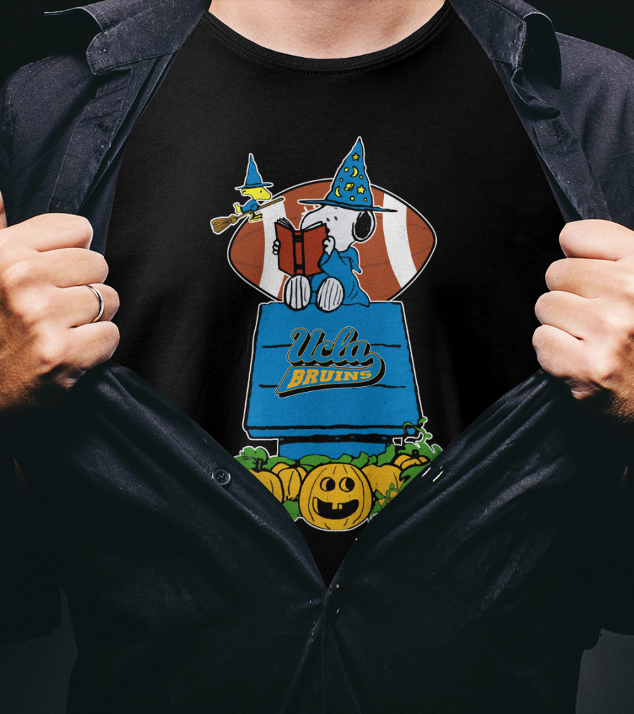 Halloween Ucla Bruins Football Peanuts Snoopy Witch Hat Pumpkins T-Shirt