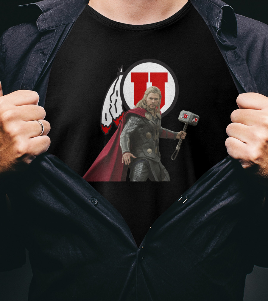 Utah Football U Thor Mjolnir T-Shirt